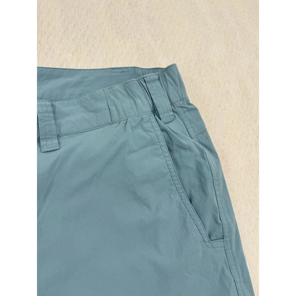 Orvis Men XL Teal Nylon/Spandex Outdoor Hiking Performance Cargo Shorts Gorpcore